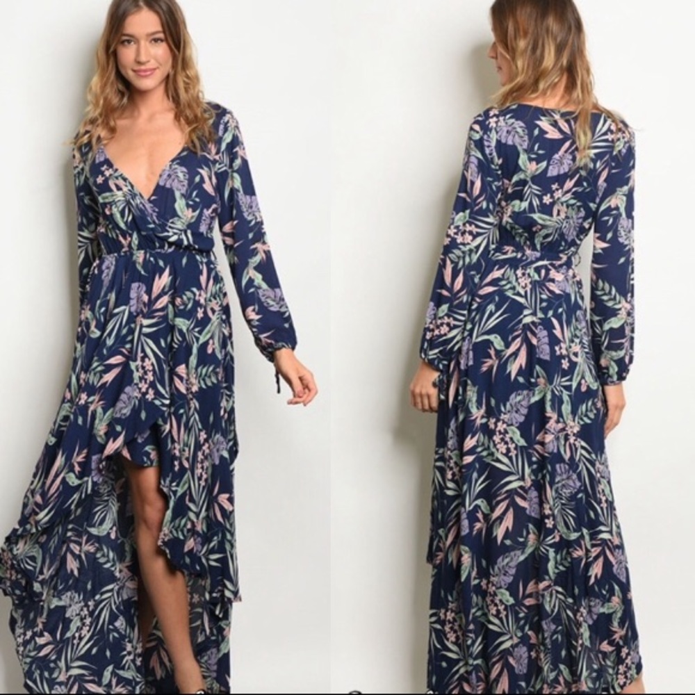 High Low Floral Dress